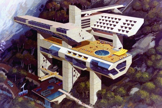 Miguel Rodrigo Mazuré (Peruvian, 1926–2014). (Peruvian, 1926–2014). Hotel in Machu Picchu, Machu Picchu (Project). 1969. Perspective.
