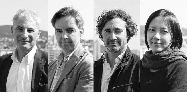 Left to right: Aaron Betsky, Hubert Klumpner, Alfredo Brillembourg, and Doreen Heng Liu were the curators of the 2015 Bi-City Biennale of Urbanism and Architecture in Shenzhen, China.