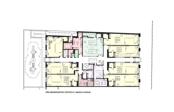 Plan drawing, Q381 Pre-K Center, Queens, NY