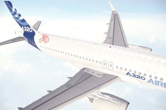 Typical partition location in an Airbus A320