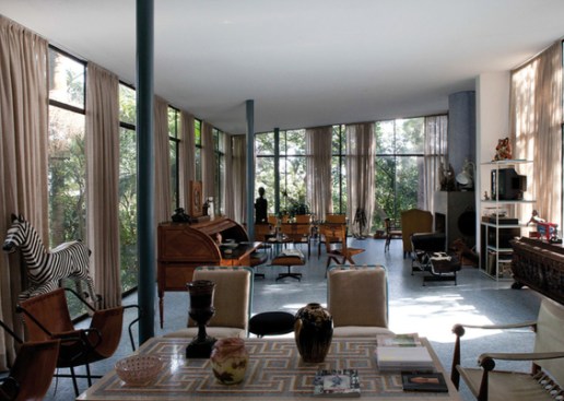 Bo Bardi's Glass House in 2012, which is now maintained as a museum.