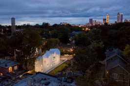 For Jennifer Bonner’s Haus Gables in Atlanta, all exterior and interior walls, floors, and roof are made of solid CLT panels that were custom-cut, hoisted into place, and assembled in 14 days.