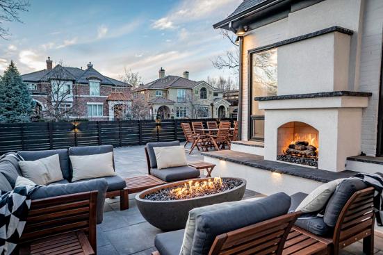 Airy outdoor space featuring Kulm Fire Bowl from Kindred Outdoors + Surrounds