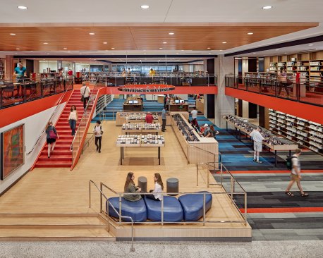 The interiors, as seen in the Movies & Music area, are brought to life with a new, colorful material palette.