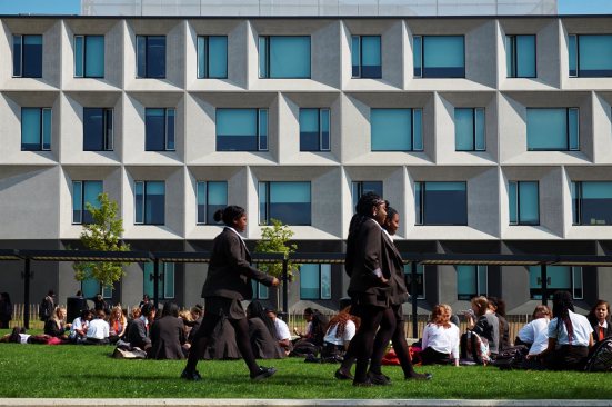 Burntwood School, London, by AHMM Architects, winner of the 2015 RIBA Stirling Prize.