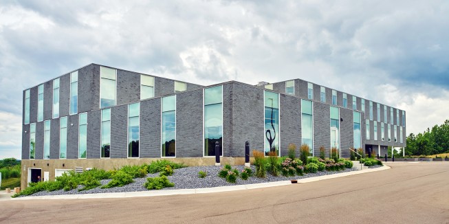 Exterior north west corner depicting building massing.