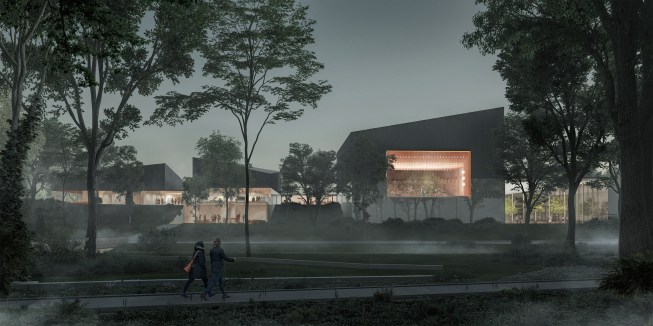 Night visualisation from the park