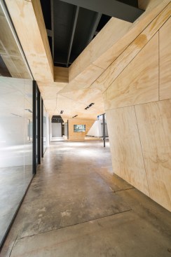 ceiling and main production space