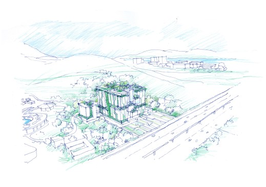 Xiao Hengqin Mountain as backdrop