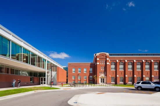 Exterior State Gym Renovation Day