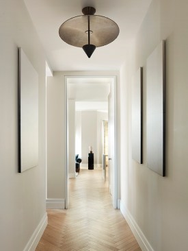 The hallway acts as a spine off which the bedrooms are located