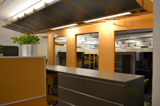 Where teh Radar Desk is now located, a walled-off section of cubicles stood in the existing space, preventing clear traffic through the floor.