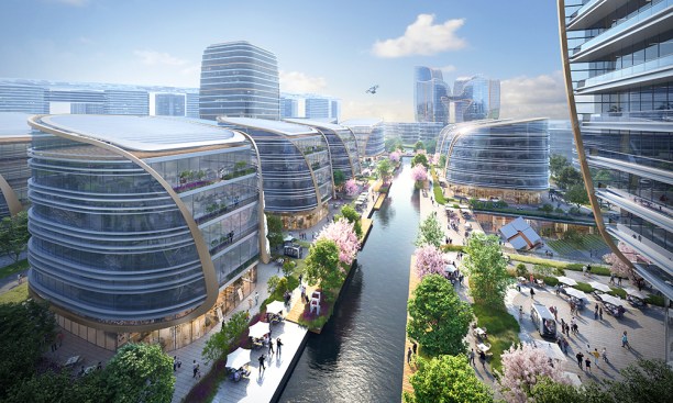 Terraces facing the waterscape