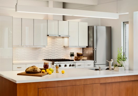 View of the kitchen.