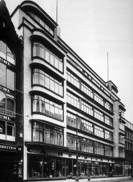 Mendelsohn's renovation of the C.A. Herpich Sons building in Berlin, Germany (1924–5)