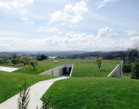 Concrete house entry path