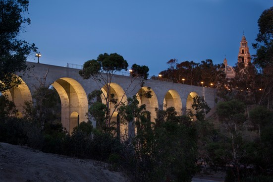 Originally built in 1914 for the 1915–16 Panama-California Exposition, surprisingly, this was the first time in the bridge's history that it had been lit for aesthetic purposes.