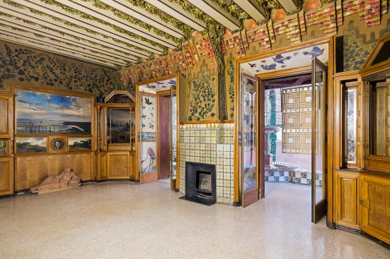 The first-floor dining room opens to an enclosed porch.