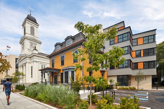 Massachusetts Avenue View + Adjacent Lesley University Lunder Arts Center (also a BC project)