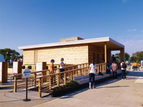 The house is promised to a family that came for a tour during the event.