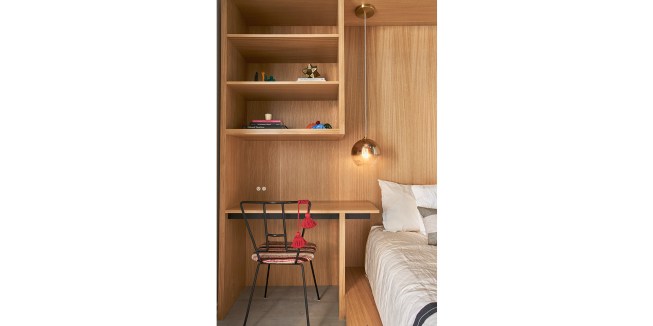 Custom millwork for small guest/ kids bedroom. 