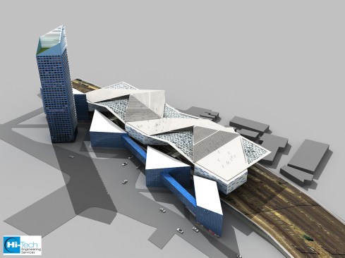 3D Model Design Rail Yard Top view - Hi-Tech CADD Services