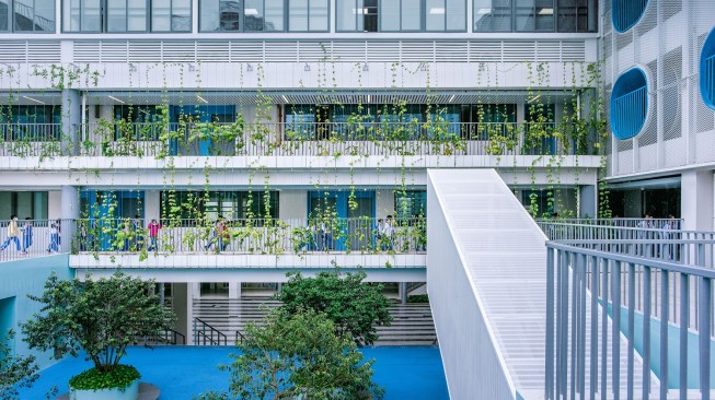 greening of campus facade