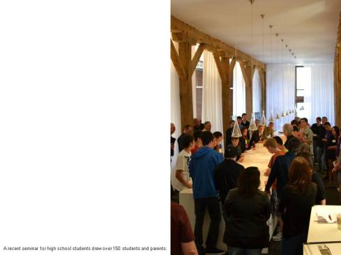 A recent seminar for high school students drew over 150 students and parents.
