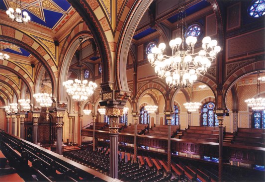 Central Synagogue in New York, which Hardy Holzman Pfeiffer Associates renovated in 2001 following a disastrous fire.