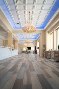 “We knew that these ceilings were going to be the difference between having a typical medical clinic, or having a destination with a Wow! factor,” says business manager John Draper.