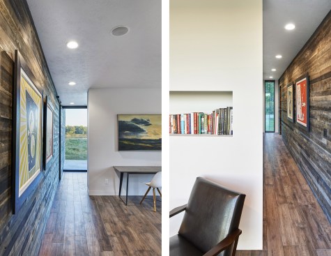 Interior views of the master bedroom and the reading space