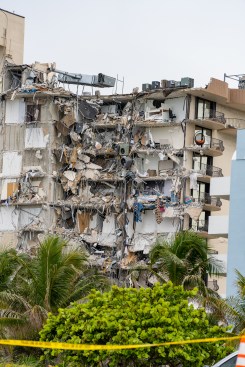 The Champlain Towers collapse in Surfside, Fla.
