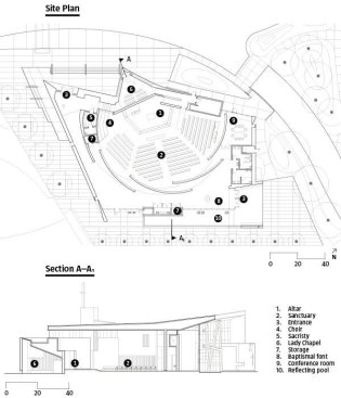 Site plan and section