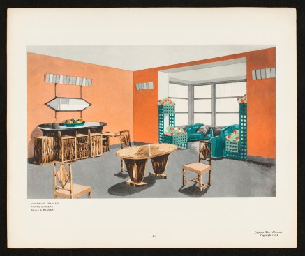 Chareau's sketch for a dining room (1924)