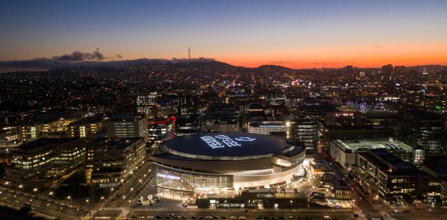 The Chase Center, located in the Mission Bay neighborhood, has easy access to public transportation