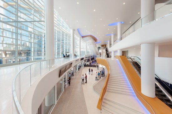 The west entrance lobby