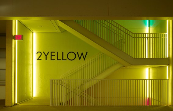 Chesapeake Car Park One, Oklahoma City, 2011The second parking level is designated with the color yellow.