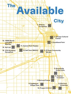 Site map, Chicago Architecture Biennial, 2021
