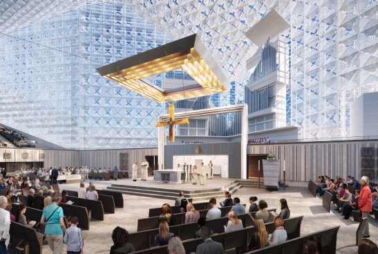 Rendering of the altar
