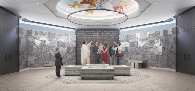 Rendering of the baptistry