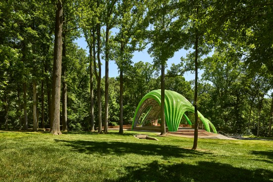 View of the Chrysalis from the surrounding park