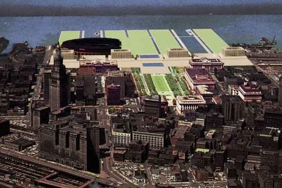 Cleveland ProposalCleveland, OhioBird’s-eye view, digital collage