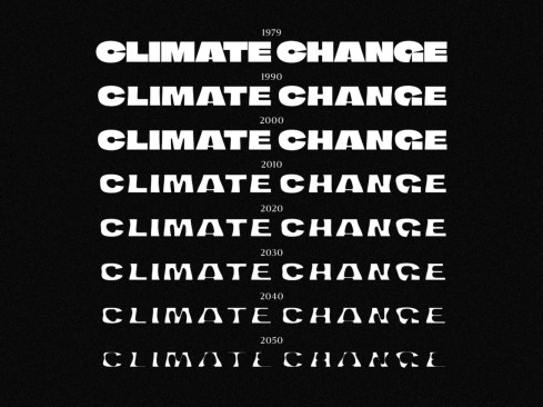 Variable font, Climate Crisis, 2020; Designed by Eino Korkala and Daniel Coull.