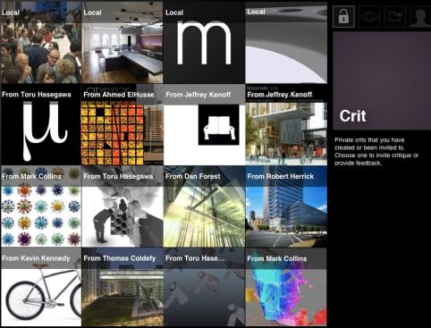 Morpholio allows users to pin up portfolios and projects for real-time critique in private or public forums.