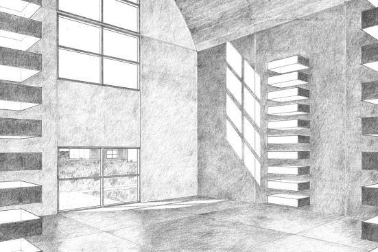 Concrete BuildingsMarfa, TexasInterior view of nine-meter Concrete Building