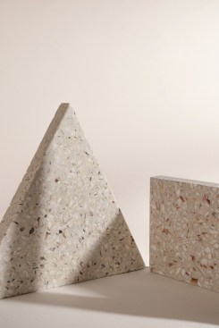 Ostrea material made from 65% recycled shells, by Ostrea