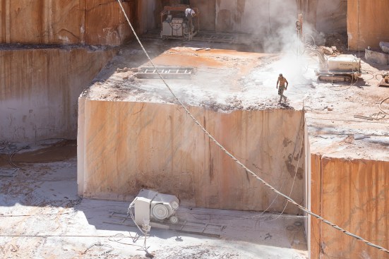 “Materia to (construction) material”—During the COVID-19 pandemic, Ghinițoiu followed the transcontinental voyage of Portuguese marble bound for the REX-designed Ronald O. Perelman Performing Arts Center at New York’s Ground Zero site.