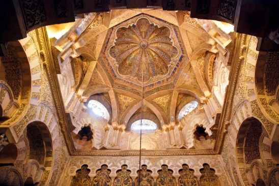 The vaulted maqsura inside the CĂłrdoba Mezquita
