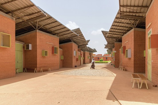 Courtyard of the Léo Surgical Clinic and Health Centre
