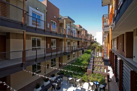 Primera Terra organizes homes around a central courtyard that provides intimate outdoor rooms for relaxing and socializing.